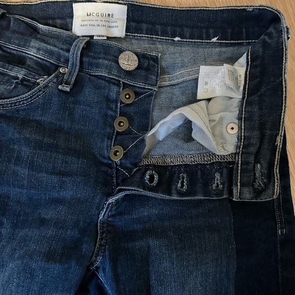 MCGUIRE DENIM | Two Tone | Raw Hem | Crop | Cropped Jeans | 27 | Style 185A - Picture 4 of 7